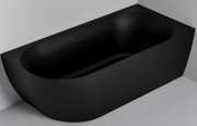 ARC ACRYLIC CORNER BATH - RH - 1500X750X590 - MAT BLACK