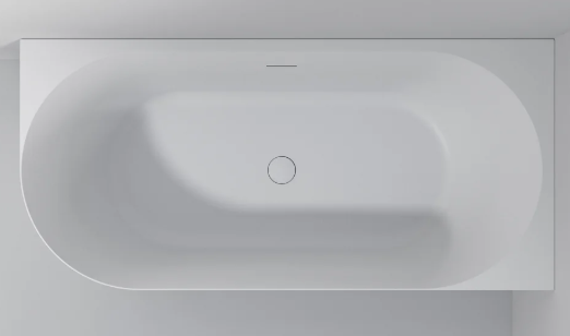 ARC ACRYLIC CORNER BATH - RH - 1700X800X590 - MAT WHITE