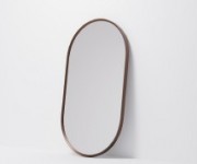 ASPECT FRAMED MIRROR & DEMISTER - OVAL - 500X1050 - BRUSHED BRONZE