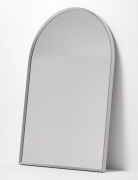 AURA LED SENSOR DEMISTER MIRROR - ARCH - 600X900 - BRUSHED NICKEL