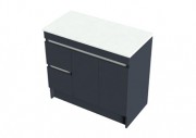 900 Arc Floor Standing Right Hand Offset Basin Vanity - Specify Colour & Slab Top