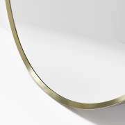 ASPECT FRAMED MIRROR & DEMISTER - ROUND - 1050 - BRUSHED BRASS
