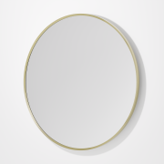 ASPECT FRAMED MIRROR & DEMISTER - ROUND - 1050 - BRUSHED BRASS