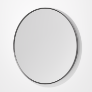 ASPECT FRAMED MIRROR & DEMISTER - ROUND - 1050 - GUN METAL