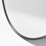 ASPECT FRAMED MIRROR & DEMISTER - ROUND - 1050 - GUN METAL