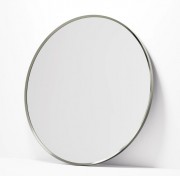 ASPECT FRAMED MIRROR & DEMISTER - ROUND - 700 - BRUSHED NICKLE
