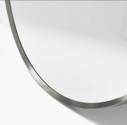 ASPECT FRAMED MIRROR & DEMISTER - ROUND - 700 - BRUSHED NICKLE