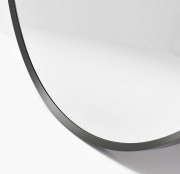 ASPECT FRAMED MIRROR & DEMISTER - ROUND - 700 - GUN METAL