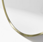 ASPECT FRAMED MIRROR & DEMISTER - ROUND - 850 - BRUSHED BRASS