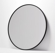 ASPECT FRAMED MIRROR & DEMISTER - ROUND - 850 - BLACK