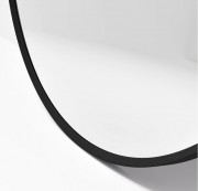ASPECT FRAMED MIRROR & DEMISTER - ROUND - 850 - BLACK