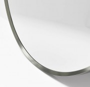 ASPECT FRAMED MIRROR & DEMISTER - ROUND - 850 - BRUSHED NICKLE