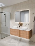 AURA LED SENSOR DEMISTER MIRROR - RECTANGULAR - 1150X850 - BRUSHED NICKLE