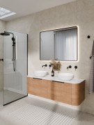 AURA LED SENSOR DEMISTER MIRROR - RECTANGULAR - 1150X850 - BLACK