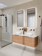 AURA LED SENSOR DEMISTER MIRROR - RECTANGULAR - 500X1050 - BRUSHED BRONZE