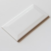 Bevelled White Gloss Wall Tile 75 x 150