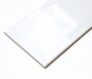 Bevelled White Gloss Wall Tile 100 X 300