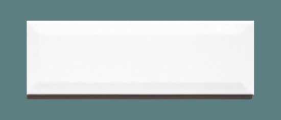Bevelled White Gloss Wall Tile 100 X 300