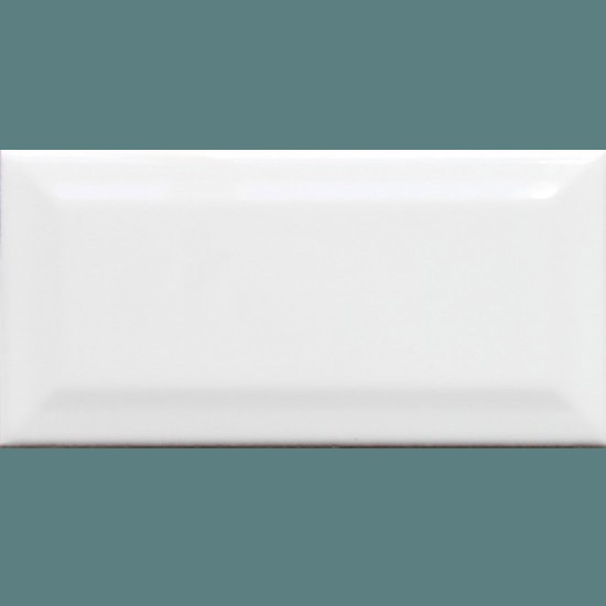 Bevelled White Gloss Wall Tile 75 x 150