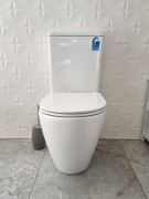 CODE FLOW BACK-TO-WALL TOILET - TOP & BOTTOM INLET - SLIM SEAT - WHITE