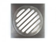 ALLPROOF 100MM SQUARE BRUSHED NICKLE GRATE