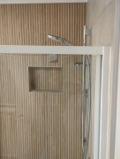 Paired with Abstract Ivory. Tiled by Elite Tiling Services