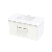 ARRAY BERLIN CARA 900 SINGLE DRAWER WITH INTERNAL DRAWER WHITE SATIN