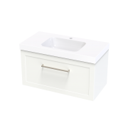 ARRAY OSLO CARA 900 SINGLE DRAWER WITH INTERNAL DRAWER WHITE SATIN