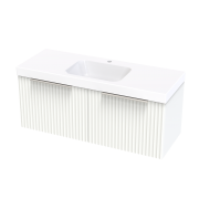ARRAY RIADA CARA 1200 SINGLE DRAWER WITH INTERNAL DRAWER WHITE SATIN