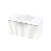ARRAY RIADA CARA 900 SINGLE DRAWER WITH INTERNAL DRAWER WHITE SATIN