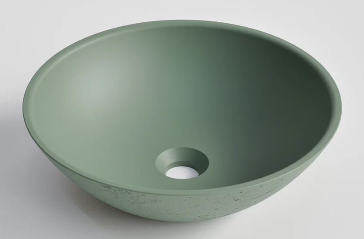 CODE COVE ARC CONCRETE VESSEL BASIN 400MM - GREEN