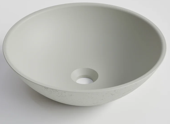 CODE COVE ARC CONCRETE VESSEL BASIN 400MM - LIGHT GREY