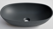 CODE COVE CERVO CONCRETE VESSEL BASIN - 530X350X125H - DARK GREY