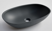 CODE COVE CERVO CONCRETE VESSEL BASIN - 530X350X125H - DARK GREY