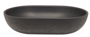 CODE COVE OVAL CONCRETE VESSEL BASIN 530X350X138H - BLACK
