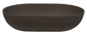 CODE COVE OVAL CONCRETE VESSEL BASIN 530X350X138H - DARK GREY