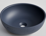 CODE COVE ROUND CONCRETE VESSEL BASIN 390MM - BLUE