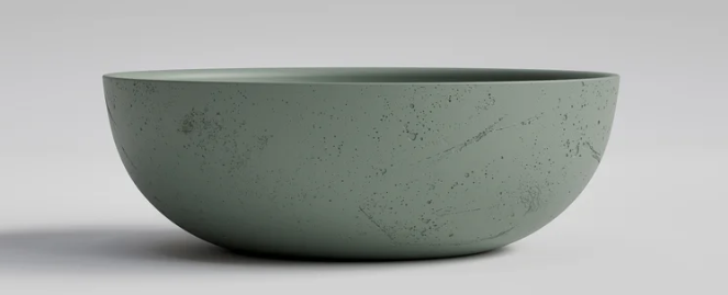 CODE COVE ROUND CONCRETE VESSEL BASIN 390MM - GREEN