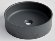 CODE COVE HALO CONCRETE VESSEL BASIN 380MM - DARK GREY
