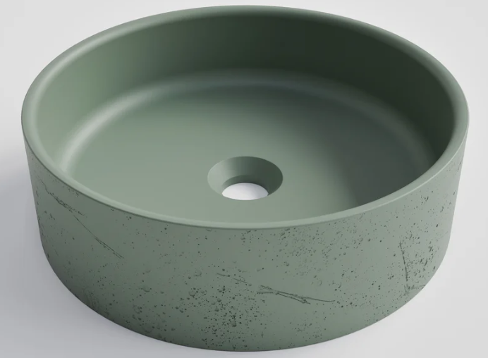 CODE COVE HALO CONCRETE VESSEL BASIN 380MM - GREEN