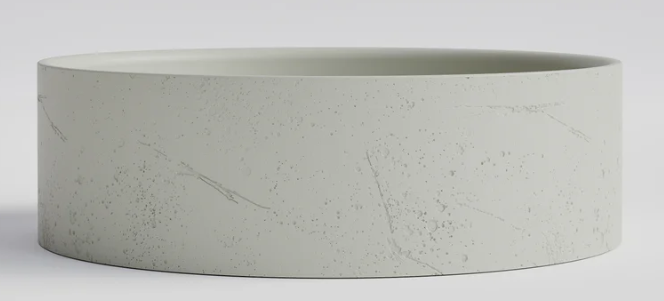 CODE COVE HALO CONCRETE VESSEL BASIN 380MM - LIGHT GREY