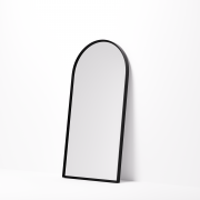 ASPECT FRAMED MIRROR & DEMISTER - ARCH - 500X1050 - BLACK