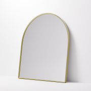 ASPECT FRAMED ARCH MIRROR 850X950 - BRUSHED BRASS
