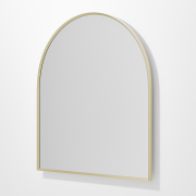 ASPECT FRAMED ARCH MIRROR 850X950 - BRUSHED BRASS