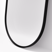 ASPECT FRAMED OVAL MIRROR 500X900 - BLACK