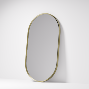 ASPECT FRAMED OVAL MIRROR 500X900 - BRUSHED BRASS