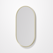 ASPECT FRAMED OVAL MIRROR 500X900 - BRUSHED BRASS