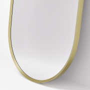 ASPECT FRAMED OVAL MIRROR 500X900 - BRUSHED BRASS