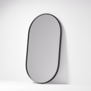 ASPECT FRAMED OVAL MIRROR 500X900 - GUNMETAL