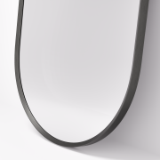 ASPECT FRAMED OVAL MIRROR 500X900 - GUNMETAL